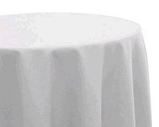 Round White Table Linens - 90 inches Round White Table Linens - 90 inches