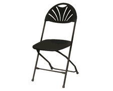 Black fan back folding chair Black fan back folding chair